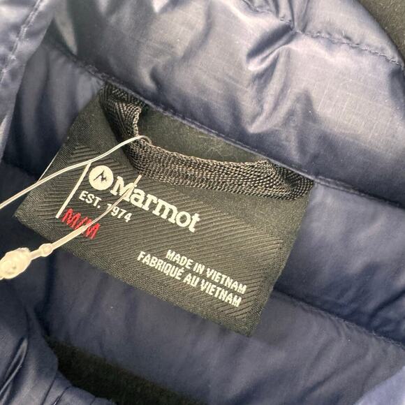 Marmot Men's Highlander Full Zip Down Jacket Arctic Navy Size Medium NWT - Picture 11 of 13